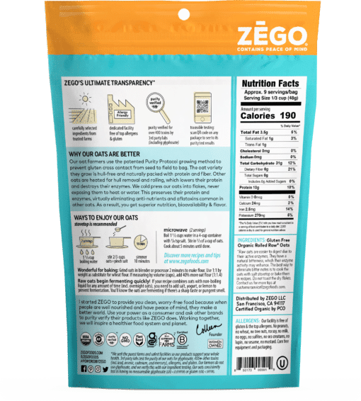 Organic Gluten Free Oats (14oz bag) - Image 16