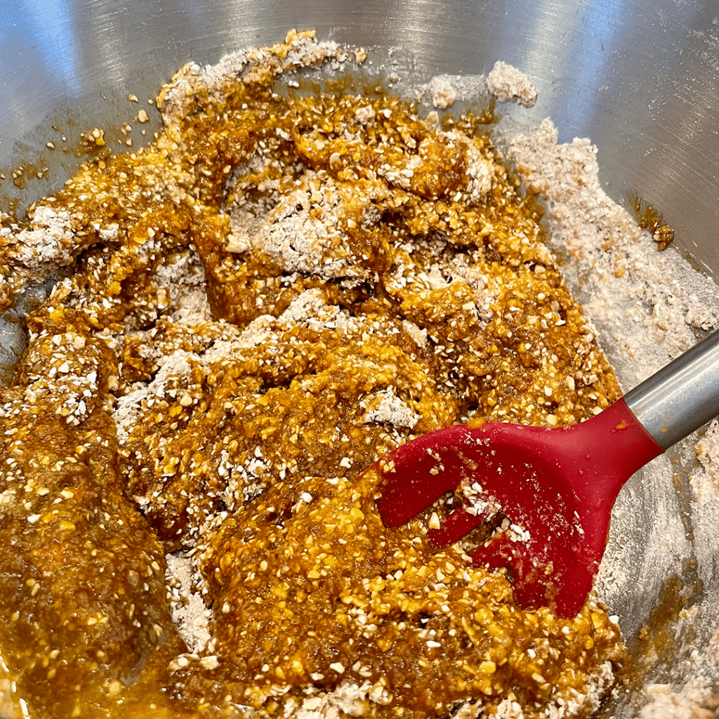 cranberry pecan protein muffin batter
