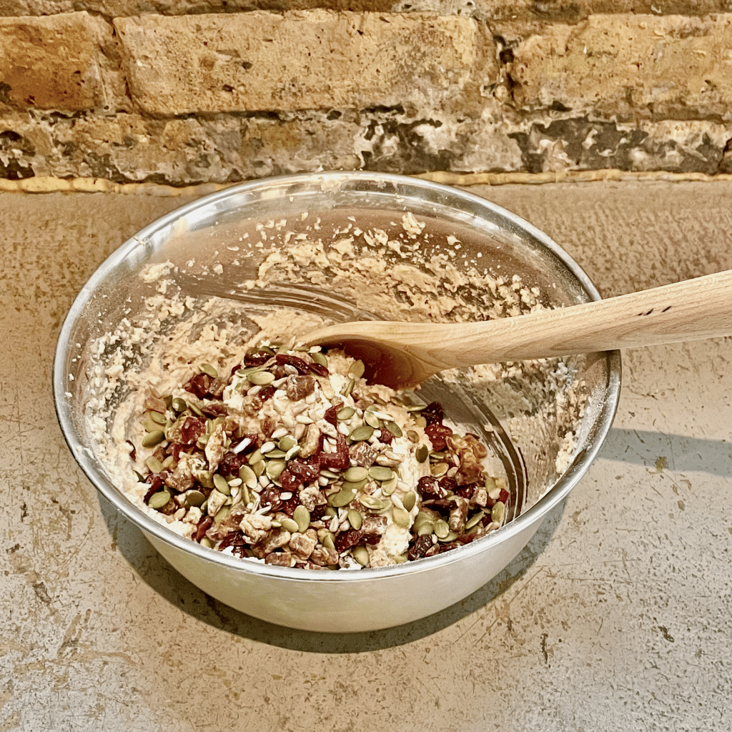 nut-free scone batter with ZEGO Mix-Ins