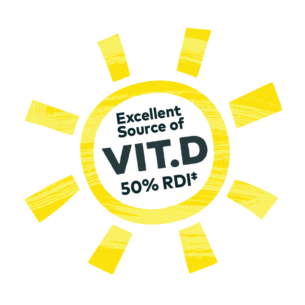 Sunny Day bars are an excellent source of plant-based vitamin D.